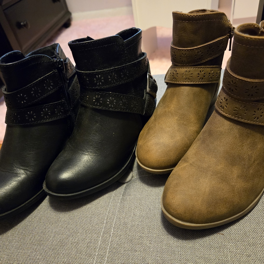 Stylish Black and Brown Ankle Boots